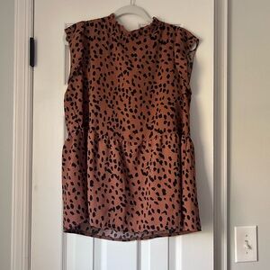 Stylish Brown and Black Women's Blouse